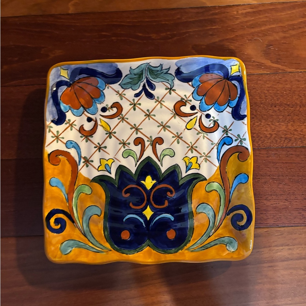 Hand-Painted Ceramic Decorative Plate